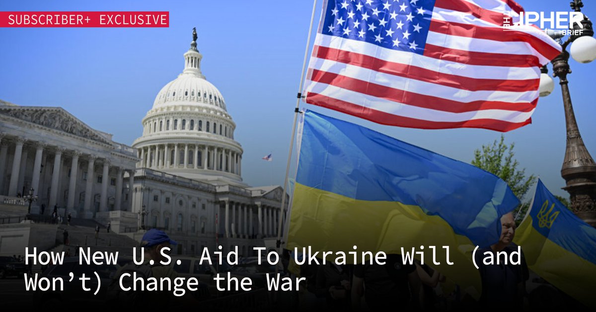 SUBSCRIBER+EXCLUSIVE REPORTING -- Ukrainians greeted the House's passage of $60.8 billion in new aid with justified jubilation.  The assistance will boost #Ukraine's military and the morale of both soldiers and civilians, alike. However, experts warn that the joy may be