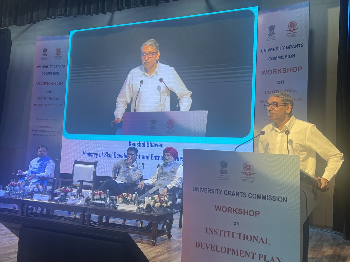 Today, it was an excellent opportunity for me to interact with and address nearly 200 Vice-chancellors of universities across India in a daylong workshop organized by UGC focused on formulating the Institutional Development Plan (IDP) for higher education institutions.