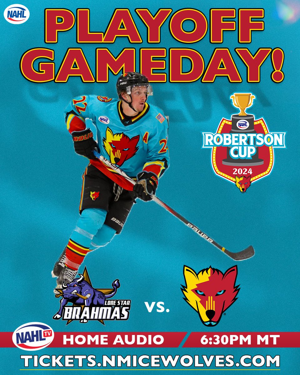 NMIceWolves's tweet photo. The south division semi-finals continue tonight @ 6:30PM MT at the Outpost!
 
Don't miss out on the chance to win a signed puck tonight! 

Tickets are available at the door or online 🎟 https://t.co/cudXP2uh8X
Watch live on NAHLTV ! https://t.co/en6LQprH1O