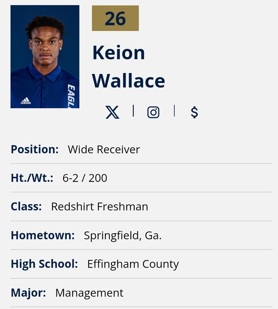 FarrellPortal (@farrellportal) on Twitter photo Georgia Southern WR Keion Wallace entered the transfer portal; he redshirted during his 2023 true freshman season <a href="/keion_wallace/">Keion Wallace</a> Georgia Southern WR Keion Wallace entered the transfer portal; he redshirted during his 2023 true freshman season <a href="/keion_wallace/">Keion Wallace</a>