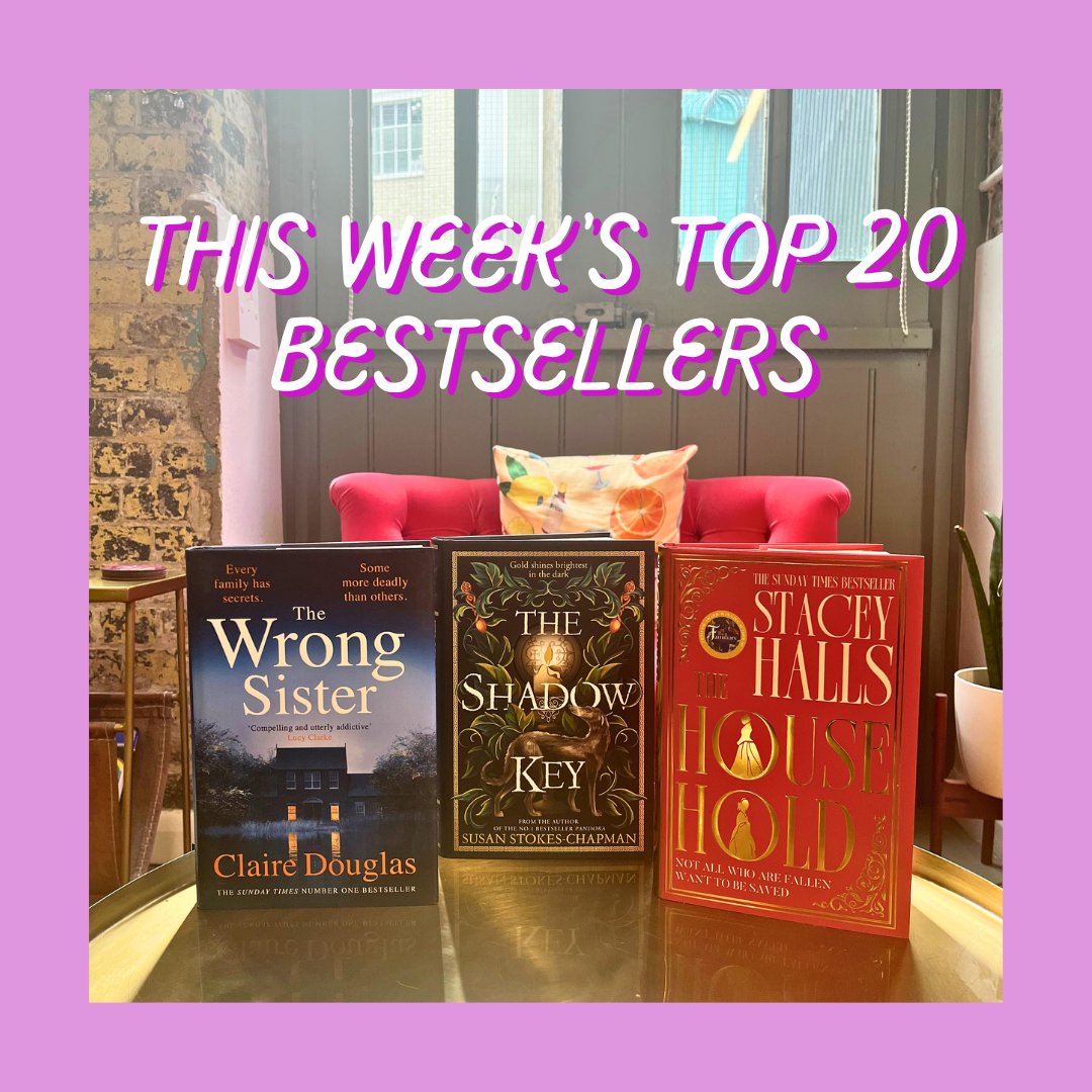 Congratulations to three of our authors who are in this week’s ST hardback chart top 20! @Dougieclaire’s THE WRONG SISTER comes in at #10, @stacey_halls’ THE HOUSEHOLD is at #13 and @SStokesChapman’s THE SHADOW KEY, which published last Thursday, enters the chart at #18.🎉