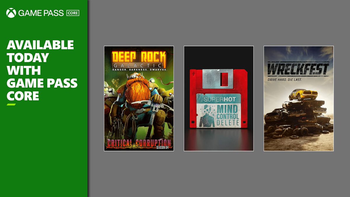 fhd_90g's tweet photo. تم إضافة 3 ألعاب اليوم لمشتركين الخدمة الأساسية
Core
#XboxGamePasscore https://t.co/XLLEHmyTfs
