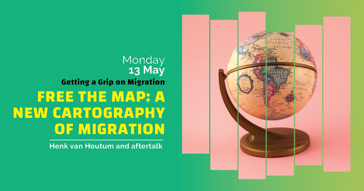 How can maps contribute negatively to our view on migration? Henk van Houtum discusses alternative cartographic representations of borders and migration. Followed by an aftertalk with former speakers in the series! > sggroningen.nl/index.php/nl/e…