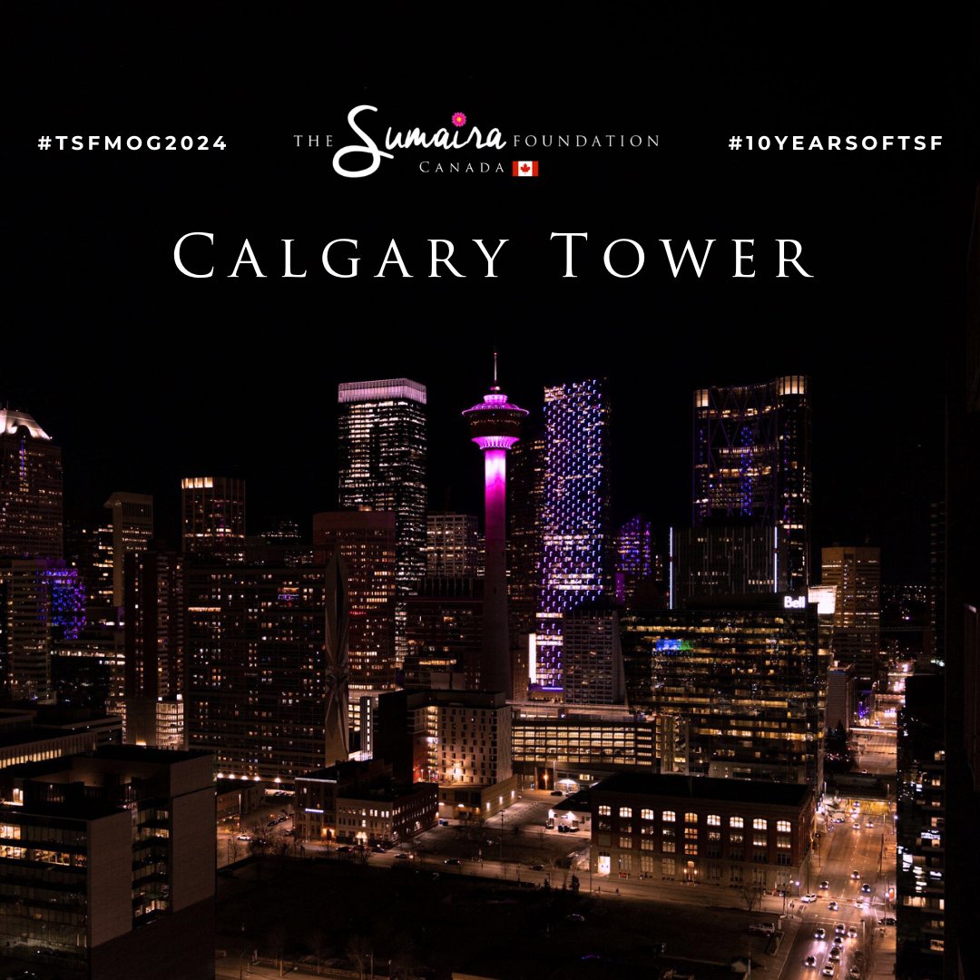 🇨🇦 On April 12th, @TheCalgaryTower was illuminated pink to commemorate TSF's #MOGAD Awareness Month 2024 🌺🦄🩷

Special thanks to Marc, TSF Ambassador of Alberta & #NMOSD patient for making this happen!