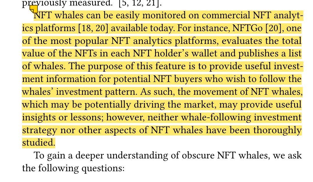 We are delighted to see the paper has referenced the data provided by NFTGo, and we sincerely appreciate it.

We also welcome traders to trade on NFTGo, and use our data to track #whales or search for #Alpha.