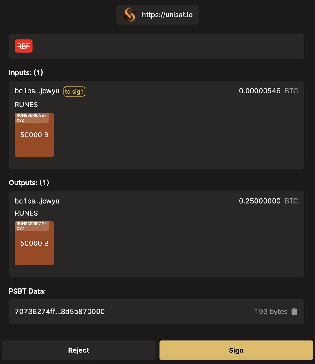 TL; DR 📃

This post is intended to help the #Runes community to avoid encountering similar errors.

Users need to check the input and output details of the transaction before Transferring or making a PSBT Listing.

1. Transfer Runes - Example in photo:

- Inputs has 2 UTXOs:
1.