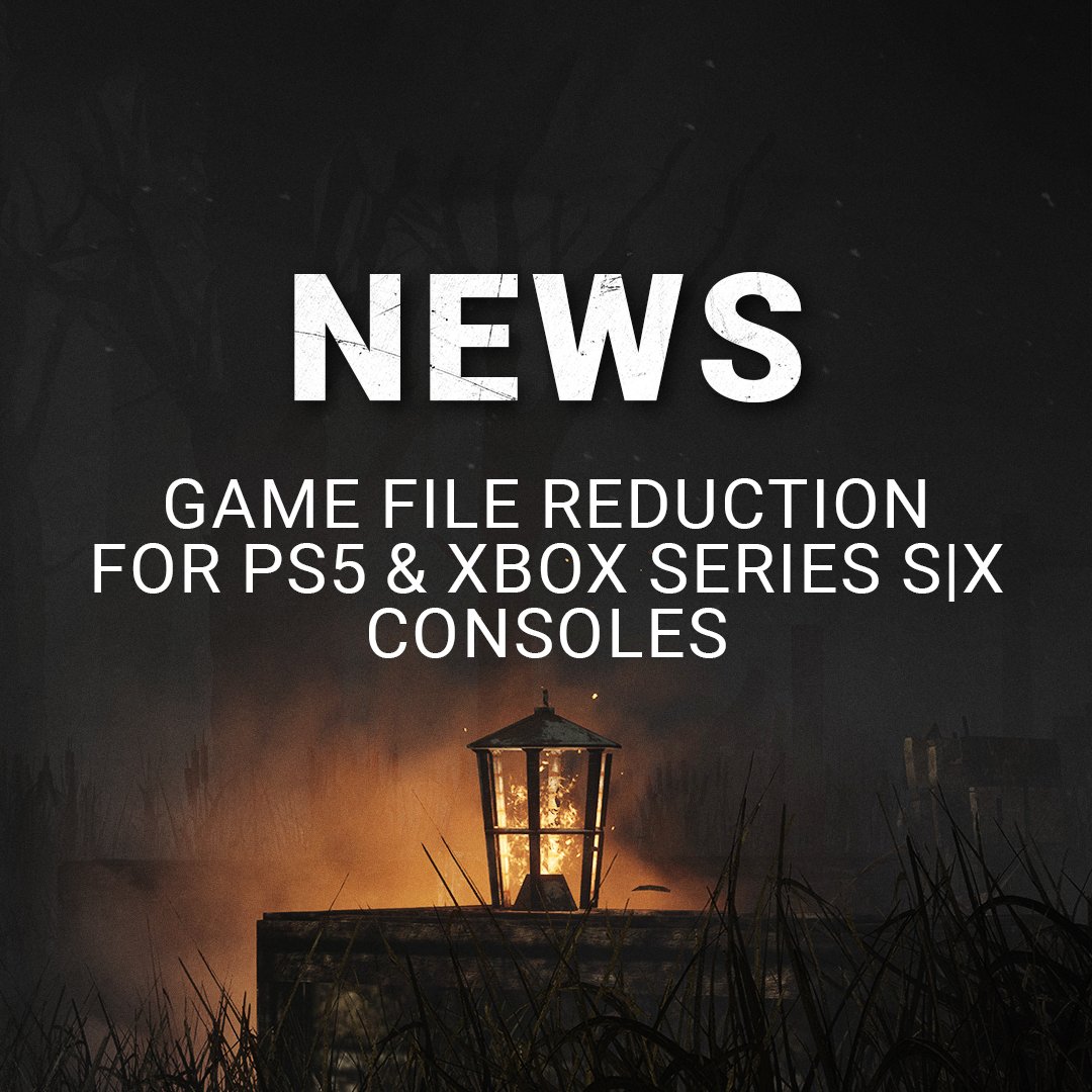 📢 Good news for PS5 & Xbox Series S|X players 📢 We've reduced Dead By Daylight's file size by almost 20Gb! This change will be in effect after today's update.