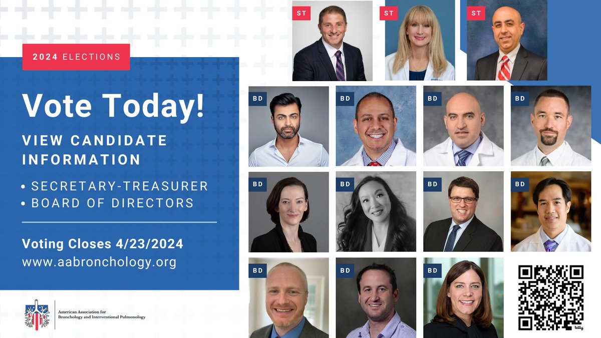 FINAL DAY to cast your VOTE for your new AABIP Secretary-Treasure and Board of Directors! aabronchology.org/2024-election-…
