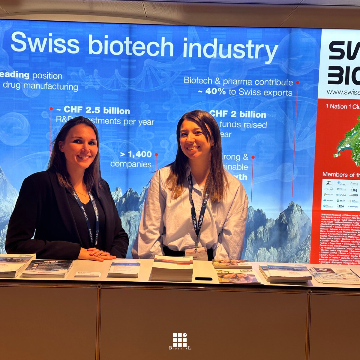 Join Biotrial's team Tania and Anne at the Swiss Biotech Day!
Discover how our innovative solutions can accelerate your biotech projects and explore potential collaborations with us.

 #Biotechnology #SwissBiotechDay #clinicaltrials