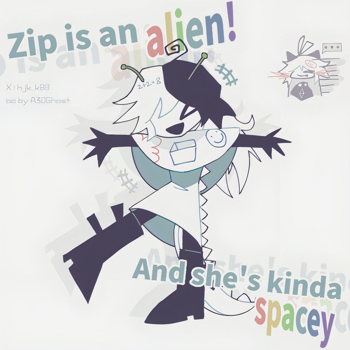 Zip is an alien! And she's kinda spacey ☄️ :33 #fundamentalpapereducation