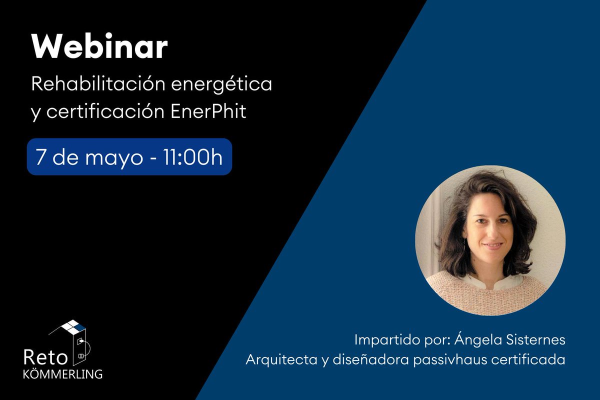 WEBINAR:
Rehabilitación energética y certificación EnerPHit 2024.
En este seminario web, presentaremos diversas estrategias para abordar la rehabilitación energética y sostenible.

hubs.la/Q02sN7dK0

#Arquitectura #Sostenibilidad