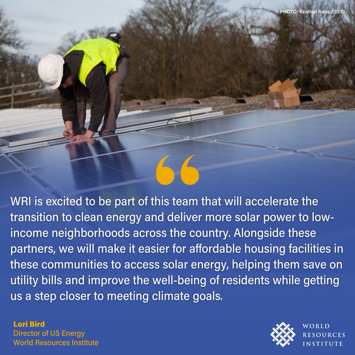 .@GRID has been selected as one of the recipients of the #SolarforAll grant from the @EPA as part of the #InflationReductionAct! ☀️ @WRIEnergy is a proud coalition partner: bit.ly/3QhHLpH