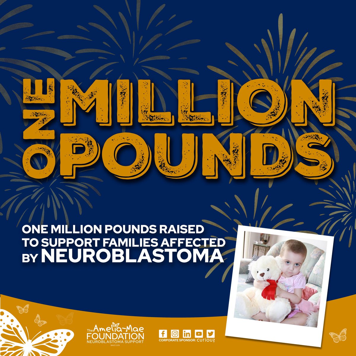We have some big news about the AMF Charity Ball coming soon but before we share that, we wanted to share this incredible milestone in our journey one more time. 🌟🙌🎗️
Thank you from Angie, Stu and the whole AMF Team. 
#neuroblastoma #neuroblastomaawareness #neuroblastomasupport