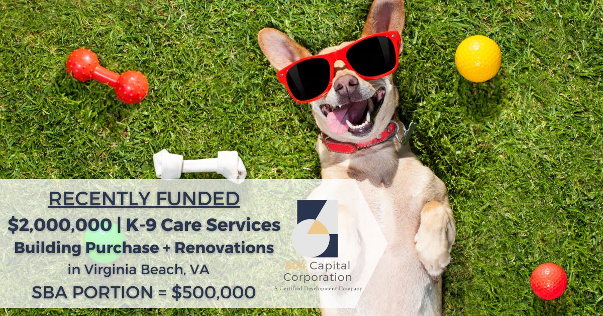 504Capital's tweet photo. 🐕 ➕ 🍻  This start-up business owned by experienced and innovative Veterinary Professionals was able to purchase and renovate their property into an indoor dog park &amp; bar concept, using the #SBA504 Program. https://t.co/MtSUalQEQQ