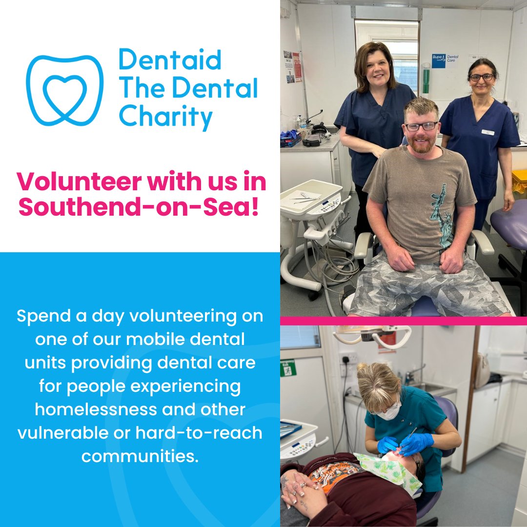 Volunteer with us! We’re inviting dentists and dental nurses to spend a day volunteering on one of our mobile dental units providing dental care for people experiencing homelessness and other vulnerable or hard-to-reach communities. To apply dentaid.org/uk-volunteer-a…