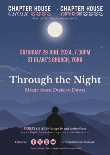 #CHC and #CHYC present - Through the Night: Music from Dusk till Dawn 🌙 Directed by @charliegsmith Featuring the three-movement work ‘Whin Lands’ by @Karakelcomposer , alongside works of @jamesmacm , @tarikoregan , @lauramvula 🎶 🎫 eventbrite.co.uk/e/through-the-…
