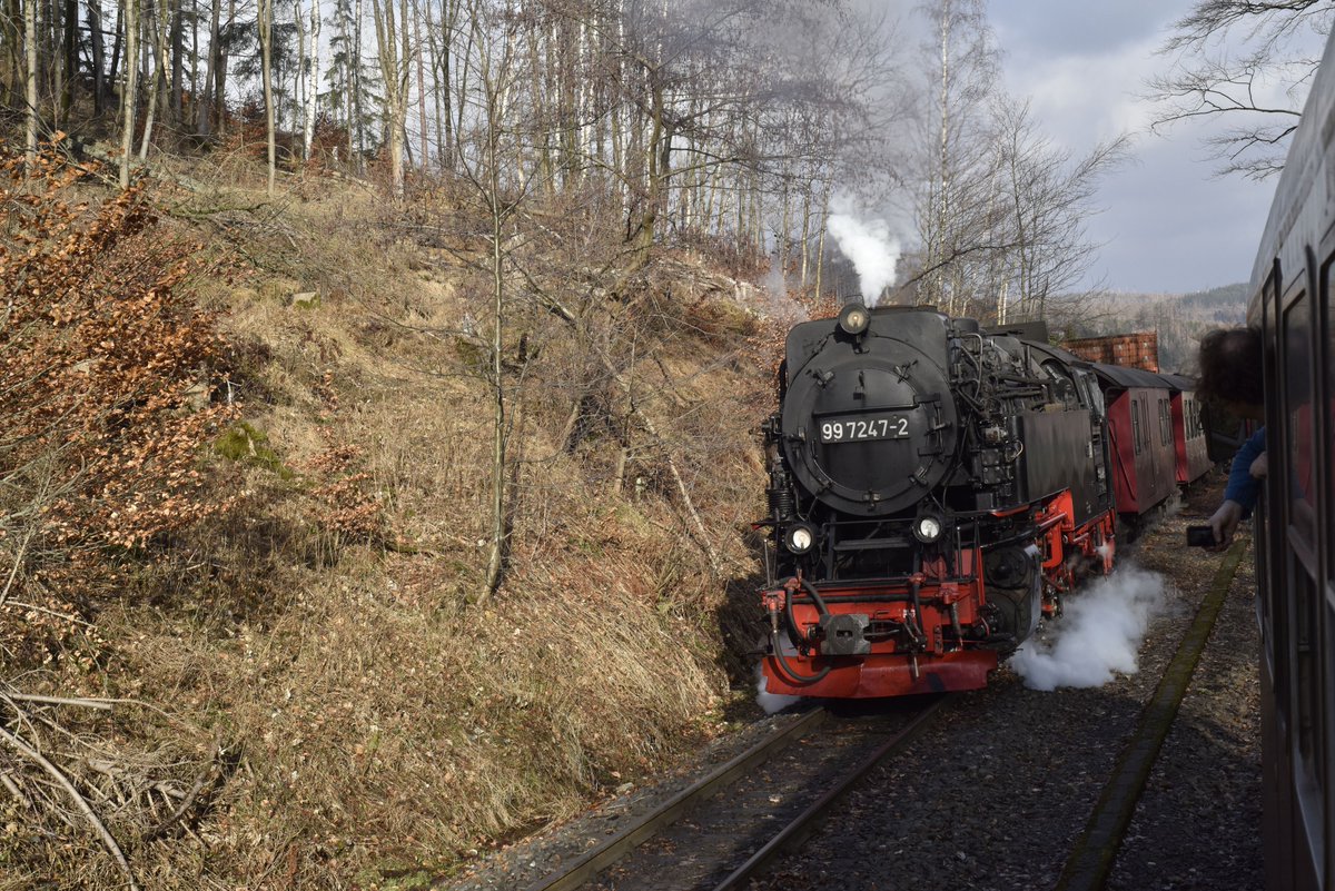 Schon zwei Monate her - aber wettermässig passen die Bilder nun wieder. Februärlicher Ausflug nach Sachsen-Anhalt zum John-Cage-#tonwechsel in #Halberstadt - natürlich nicht ohne Fahrt mit den #harzerschmalspurbahnen