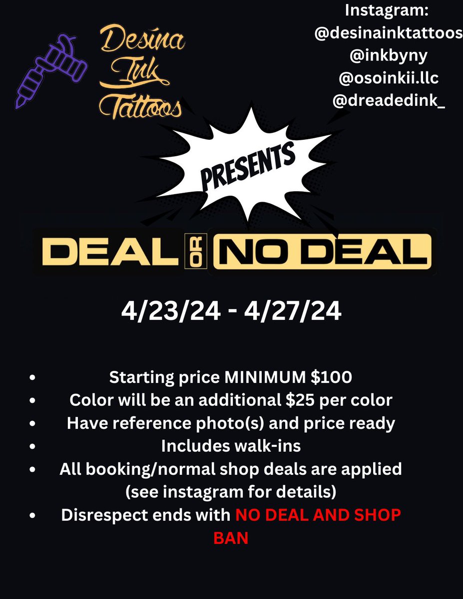 #burlingtonnc  #desinainktattoos #dealornodeal