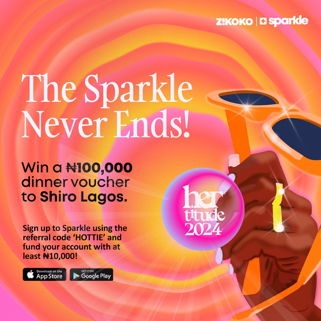 #HERtitude24 might be over, but the sparkle never ends. Here’s your chance to win a ₦100,000 dinner voucher courtesy of HERtitude 2024 headline sponsor @sparkle_nigeria. The winner will be announced on April 26th via an Instagram Live @sparkle_nigeria. So hurry now! You…