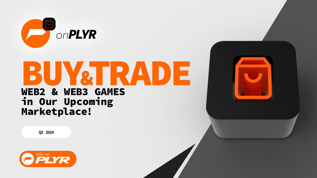 Hello PLYRs

BUY & TRADE WEB2/WEB3 GAMES in our upcoming #OnPLYR Marketplace! 

Stay tuned for the ultimate 'steam-like' gaming platform. 

#GamingRevolution #OnPlyr #Web3gaming