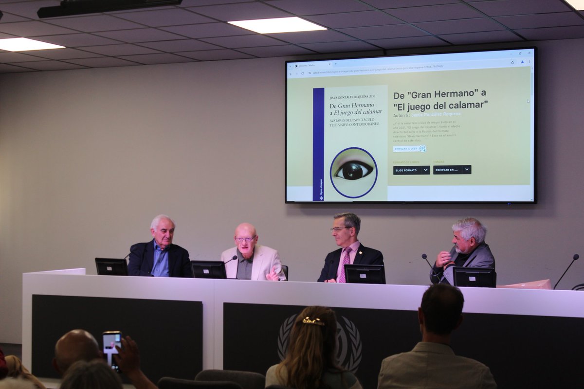 El 15 de abril tuvo lugar la presentación del libro 
«De "Gran Hermano" a "El juego del calamar"»bit.ly/3PMY4KU con intervenciones de: Felicísimo Valbuena de la Fuente Jenaro Talens Jesús González Requena