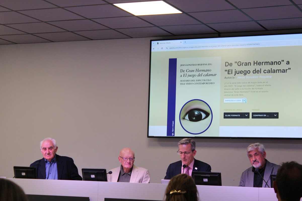 TyFLaLey's tweet photo. El 15 de abril tuvo lugar la presentación del libro 
«De "Gran Hermano" a "El juego del calamar"»https://t.co/SwuqG9jqyj con intervenciones de: Felicísimo Valbuena de la Fuente Jenaro Talens Jesús González Requena https://t.co/JWhVnPRrDB