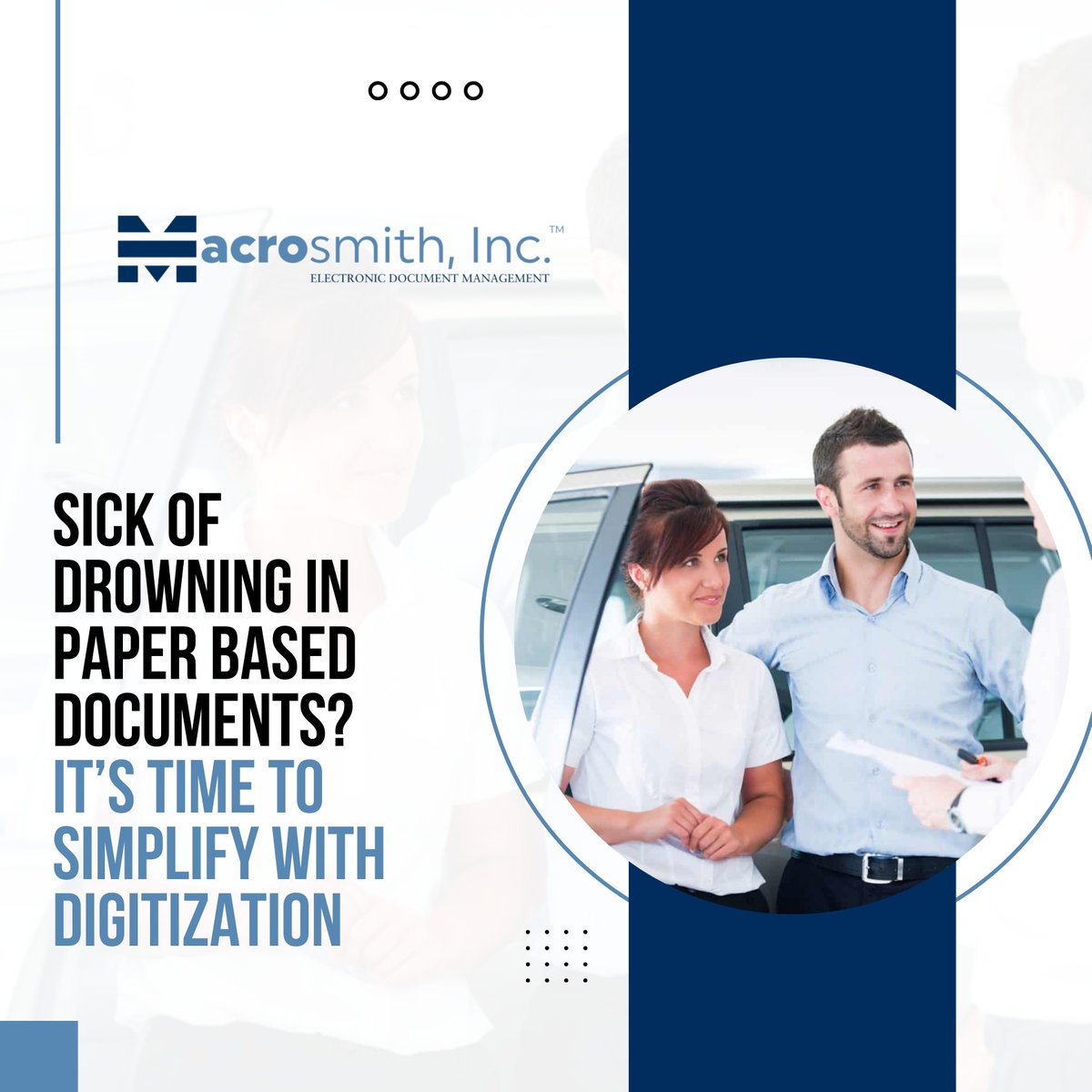 macrosmith_'s tweet image. Gone are days of traditional paperwork and spending hours searching for important records from the sea of piles of files. Embrace the power of digitization.
--
🌐 macrosmith.com

#digitizeyourdealership
#paperlessrevolution
#efficiencythroughautomation