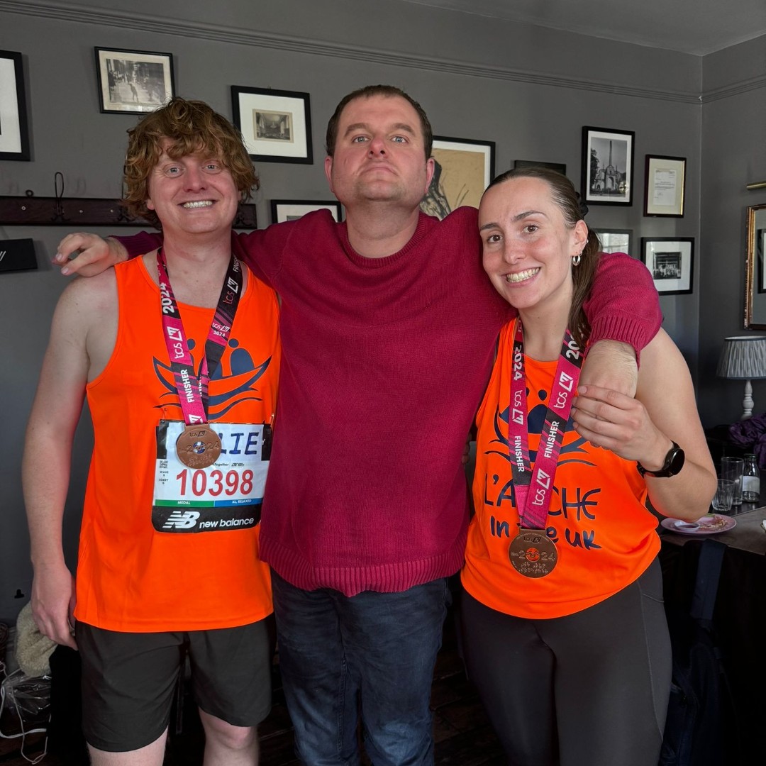 L'Arche UK (@larcheuk) on Twitter photo Last weekend Ollie and Jojo completed the <a href="/LondonMarathon/">TCS London Marathon</a> raising money for L'Arche, which is home to their brother Toby (in the middle) 🏃🏼♀️🏃🏼♂️
If you are up for it, go ahead and secure your place for next year's marathon: larche.org.uk/forms/run-the-… Last weekend Ollie and Jojo completed the <a href="/LondonMarathon/">TCS London Marathon</a> raising money for L'Arche, which is home to their brother Toby (in the middle) 🏃🏼♀️🏃🏼♂️
If you are up for it, go ahead and secure your place for next year's marathon: larche.org.uk/forms/run-the-…