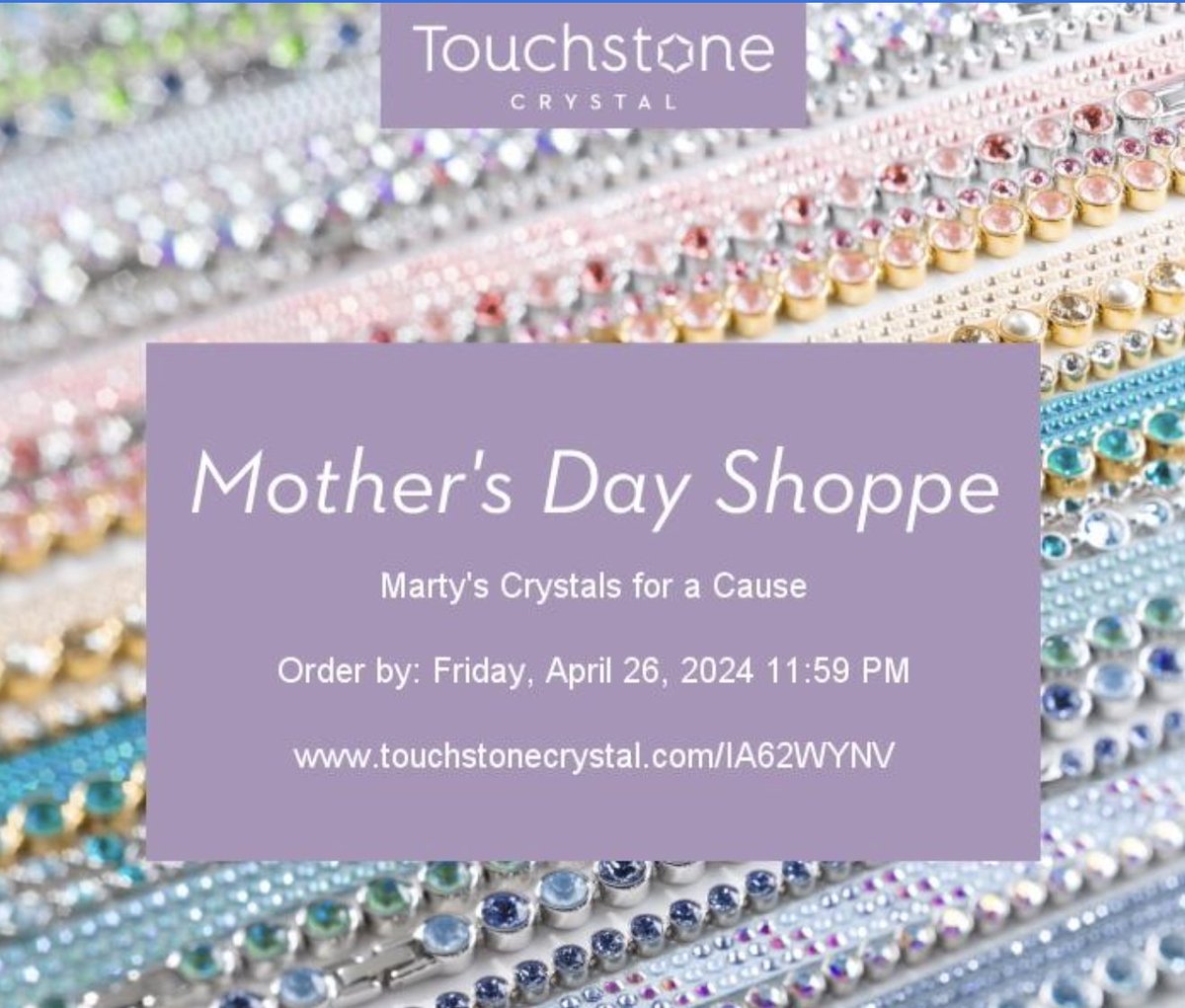 Need ideas for Mother's Day? Order from Touchstone Crystal by Swarovski Jewelry and THE NEXT 5 people who purchase will receive a FREE GIFT! Also, 20% of EVERY PURCHASE will go towards granting wishes to children! @touchstonecrystal Shop Now: sites.touchstonecrystal.com/sites/valeried…