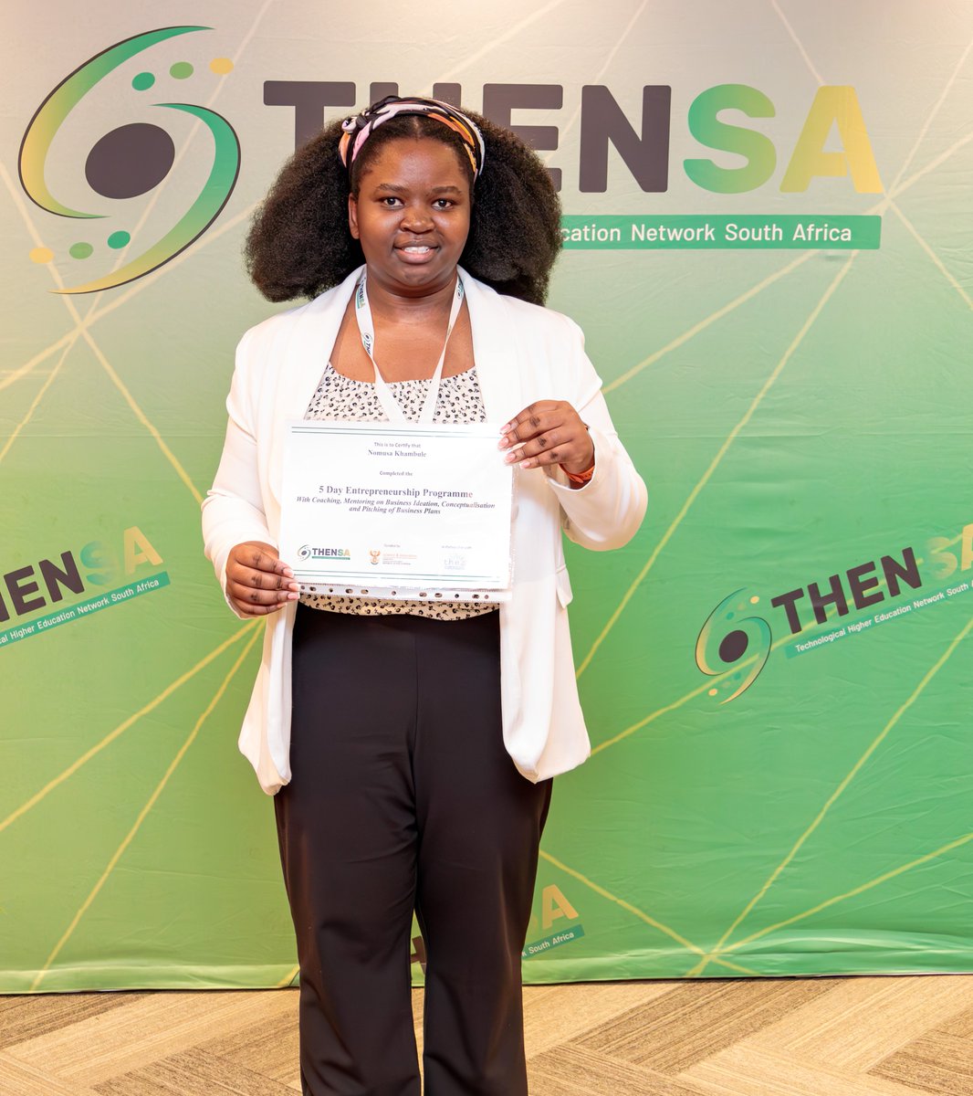THENSAZA's tweet photo. What a thrilling week! We are immensely proud of the student entrepreneurs achievements and grateful for the dedication of our team and mentors who made this programme possible.
#THENSA
#DSI
#StartUpYourStartup
#EntrepreneurshipJourney
#biznizidea
#businesssupportbusiness https://t.co/AqCW0yGVwE
