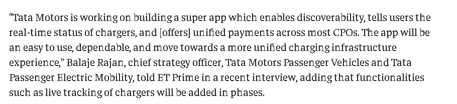 Tata Motors - App for EV charging infra