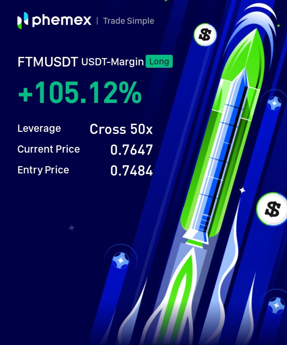 A casual 100% gm for <a href="/LEVTOKEN/">LEV</a>  trading $FTM on <a href="/Phemex_official/">Phemex</a> 

$LEV is bullish on <a href="/AndreCronjeTech/">Andre Cronje</a> and <a href="/FantomFDN/">Fantom Opera</a>
