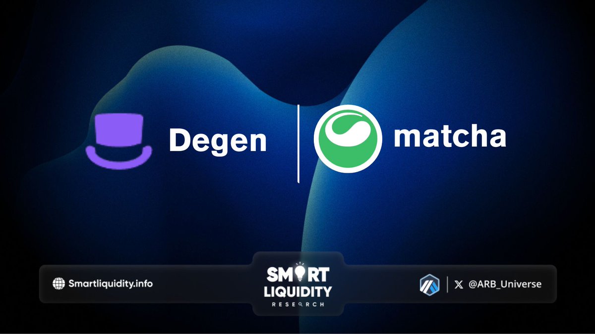 💎 @matchaxyz announced its trailblazing partnership with @degentokenbase 

🚀 #Degen has reshaped the @farcaster_xyz ecosystem by enabling #Casters to reward others with $DEGEN for posting quality content

🔽 VISIT
degen.tips
#ARB_Universe