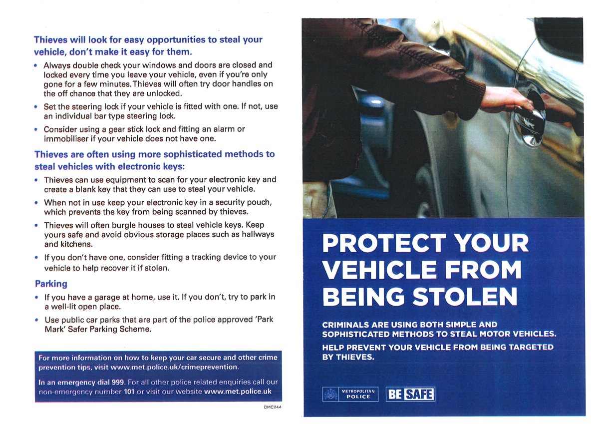 The Q1 review edition for Operation Moberly in relation to #MotorVehicle crime across Redbridge has recently been published and here are some further crime prevention reminders #CrimePrevention #KeepingYouUpToDate @essex_crime @LocalCrimeBeats @MPSRedbridge #7206EA