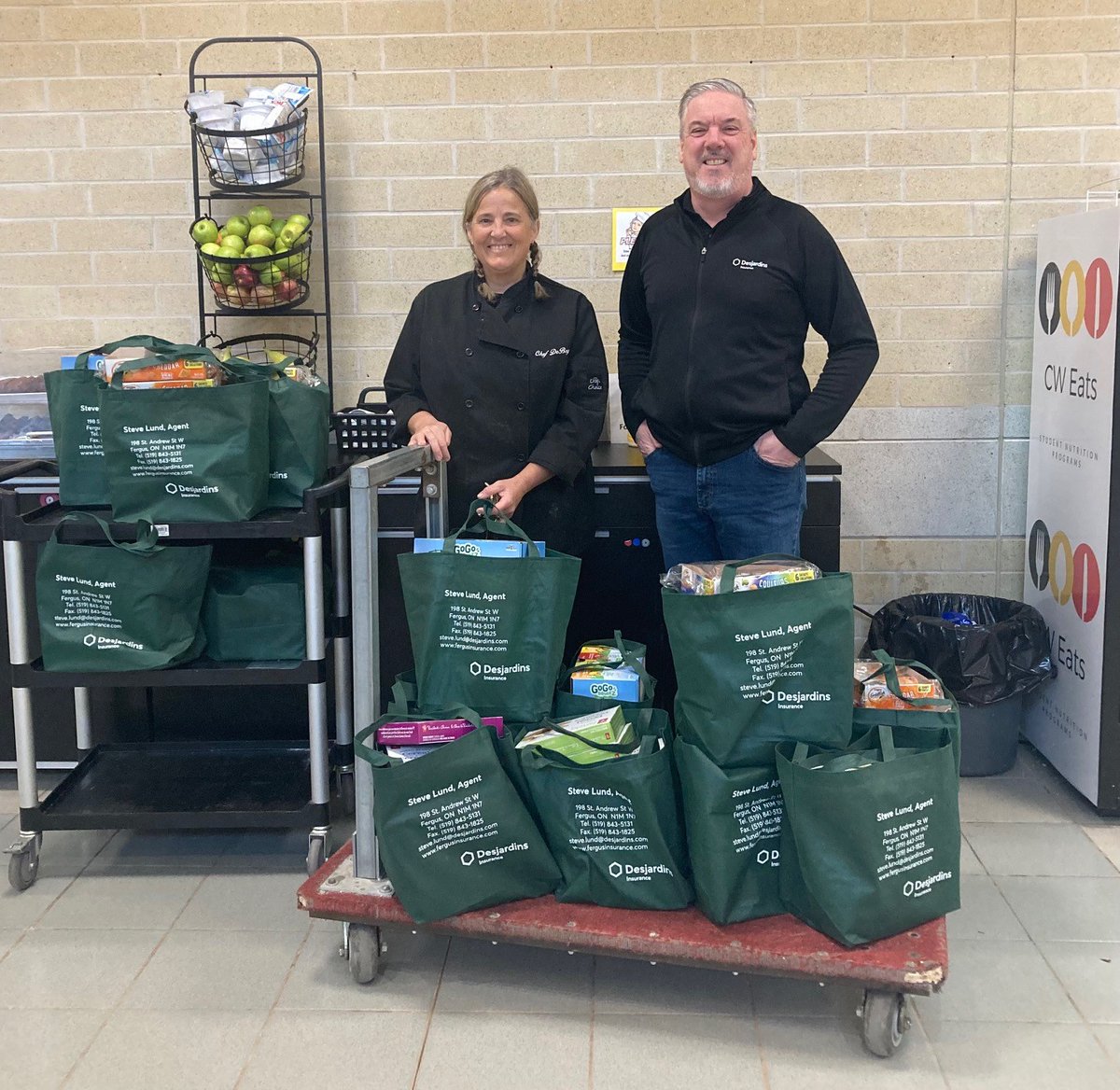 CwEats's tweet photo. Thank you to Steve from Desjardins for this month's VERY generous donation of food for the CW Eats Breakfast Program. Our students appreciate your assistance feeding hungry kids in our community! https://t.co/pP5q2Uafp5
