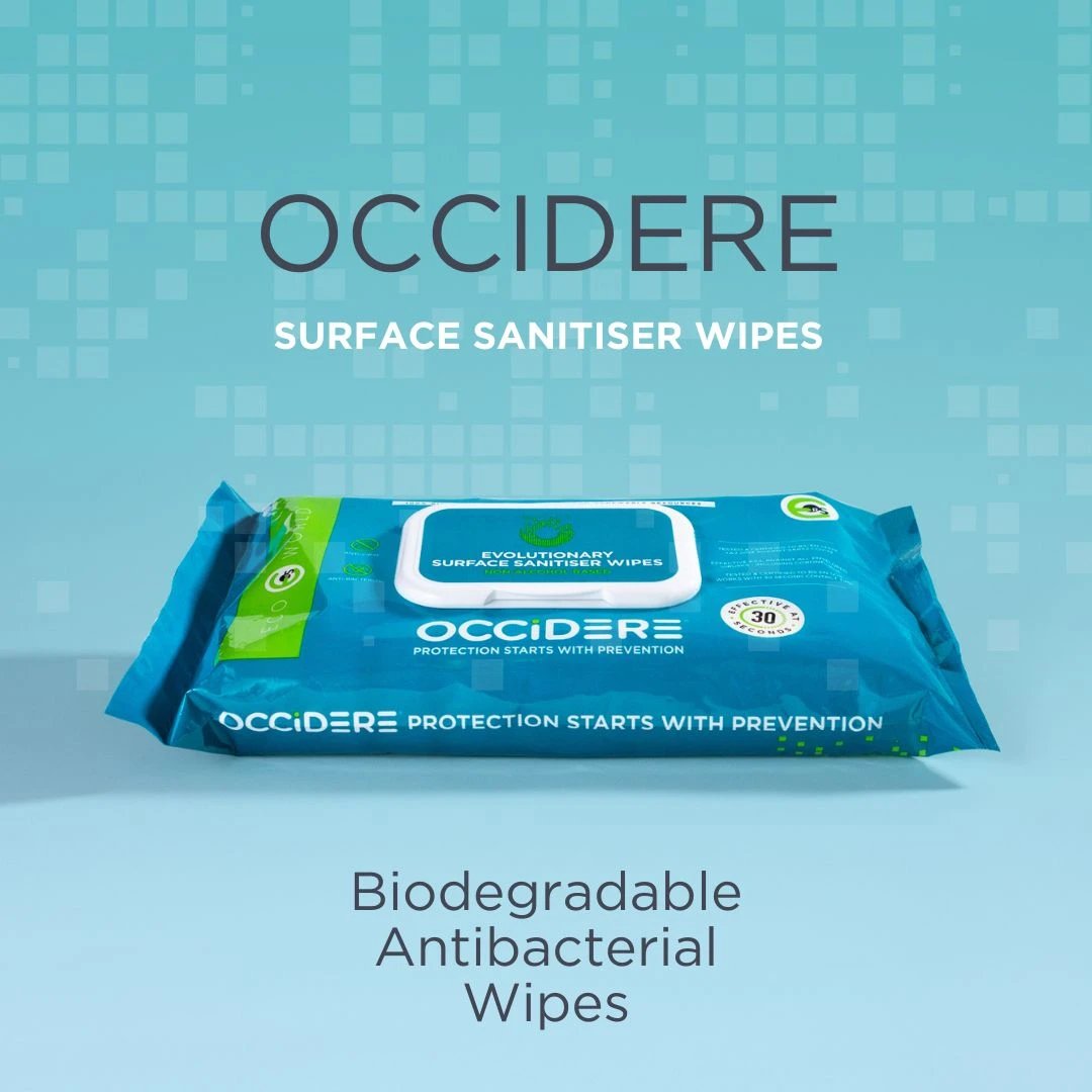 Our OCCIDERE multi-surface wipes are biodegradable and made without alcohol. Their antiviral and antibacterial properties are scientifically proven to tackle a broad spectrum of enveloped viruses and bacteria in just 30 seconds.

Find out more: rsecoworld.com/occidere-wipes/