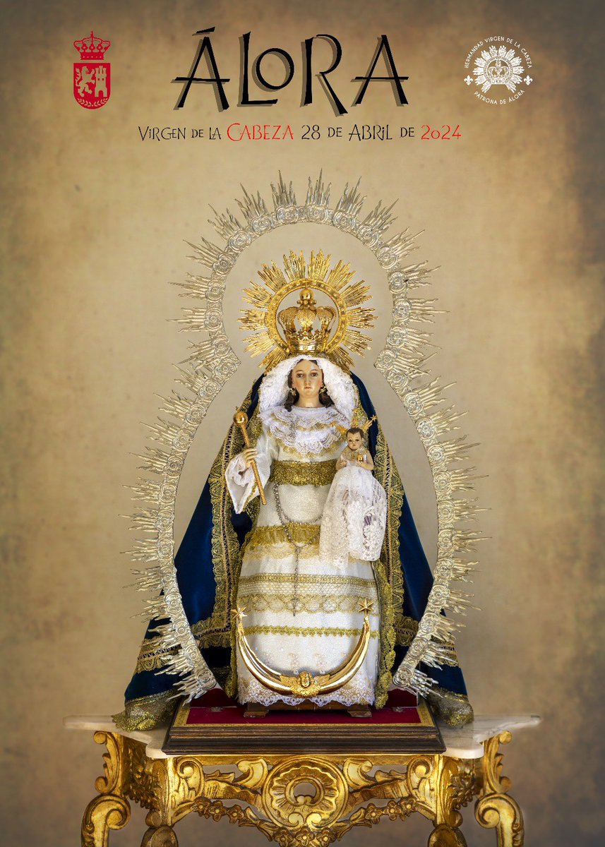 ✝️ Cartel Virgen de la Cabeza 2024 ✝️ Autor José Vicente Garcia Bellido #Alora #malagaconacento #vivirenmlg #malaga @Ayto_alora
