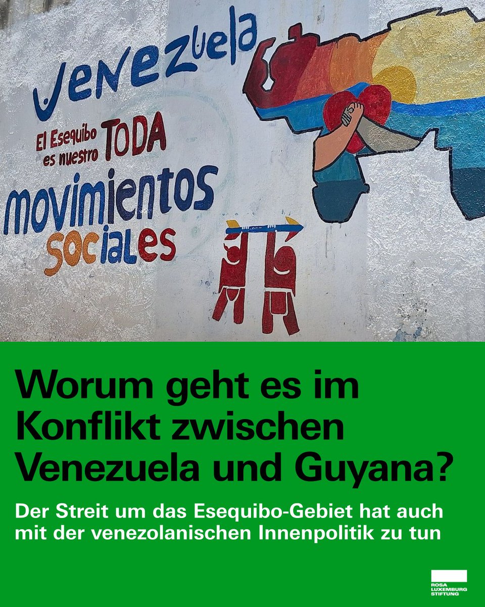 Seit Monaten forciert die Regierung in #Venezuela den Streit mit dem Nachbarland #Guyana ums Esequibo-Gebiet. Er hat auch mit der venezolanischen Innenpolitik zu tun. 👇 rosalux.de/news/id/51927