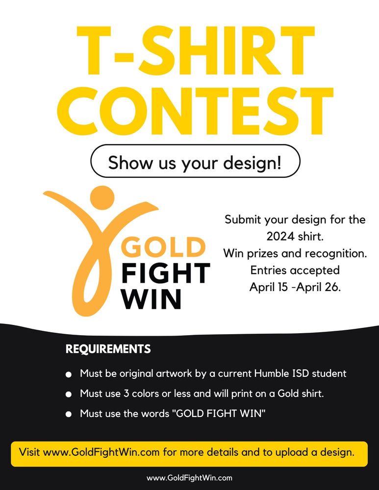 Gold Fight Win T-shirt Design Contest humbleisd.net/article/156393…