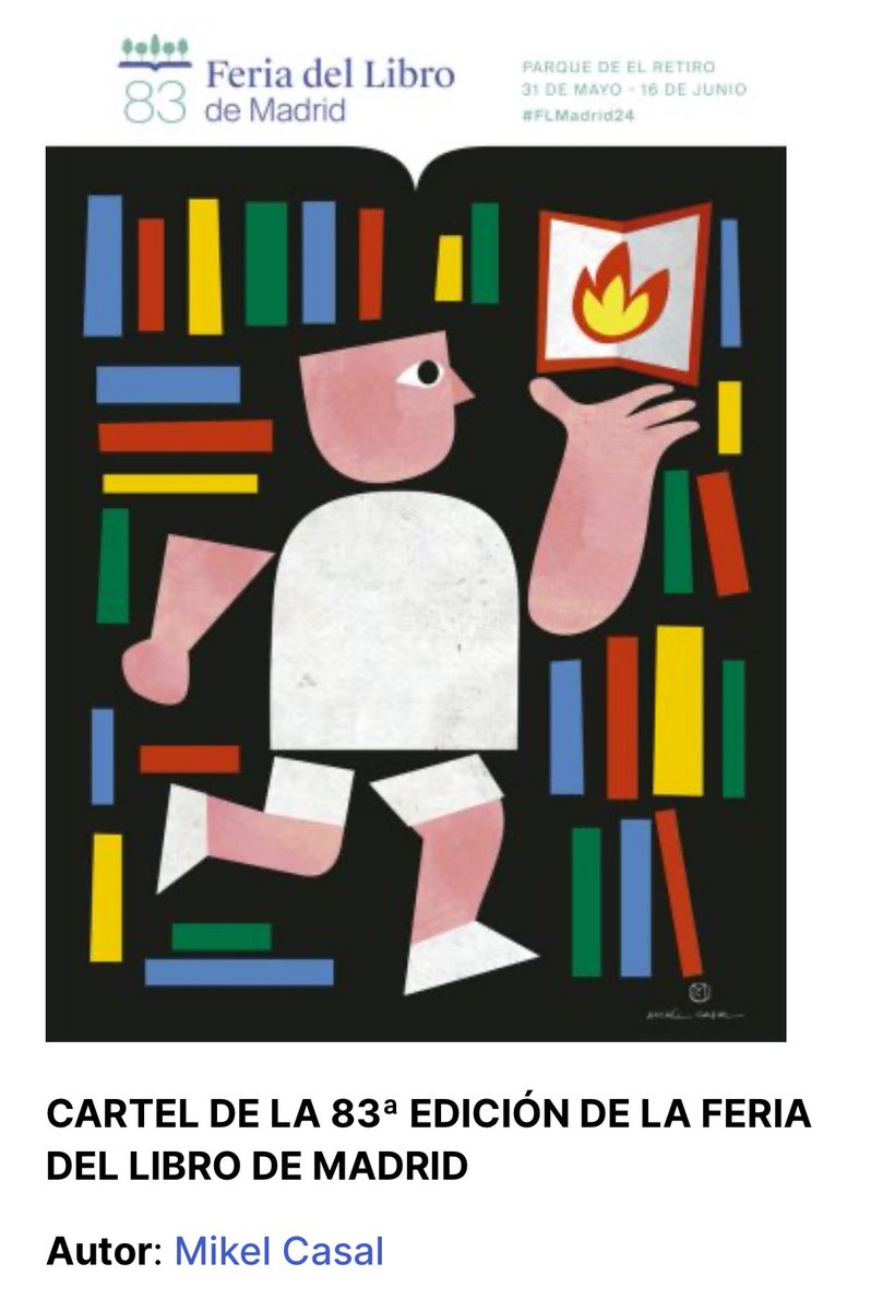 Nuestros mejores deseos en este día tan especial  como es el #diadellibro   con esta ilustración tan especial de #mikelcasal que nos va a acompañar durante la 83 edición de la Feria del Libro de Madrid <a href="/FLMadrid/">Feria del Libro de Madrid</a> #santjordi
