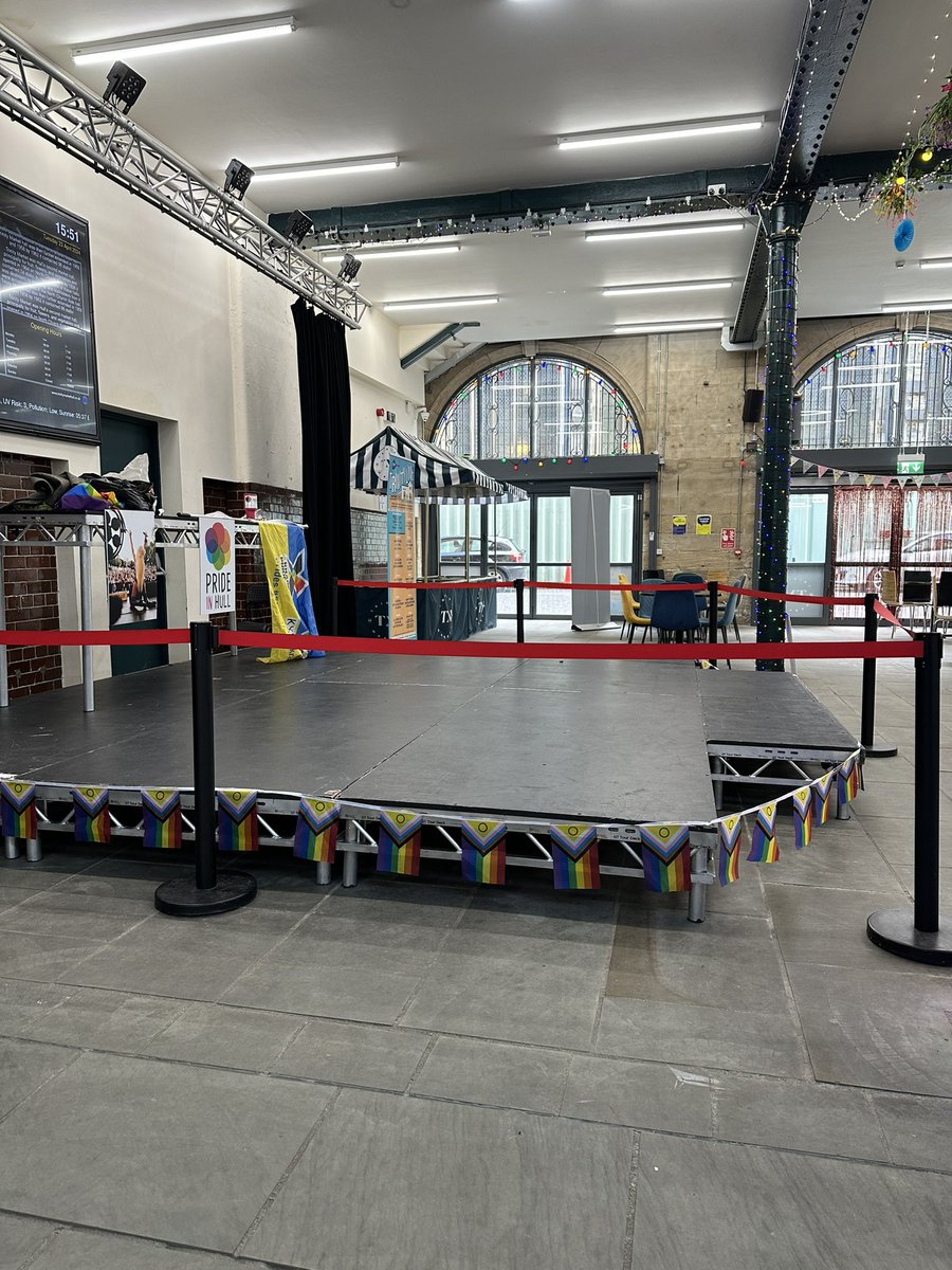 Setting the stage for our sponsors’ <a href="/prideinhull/">Pride in Hull</a> networking event tonight!