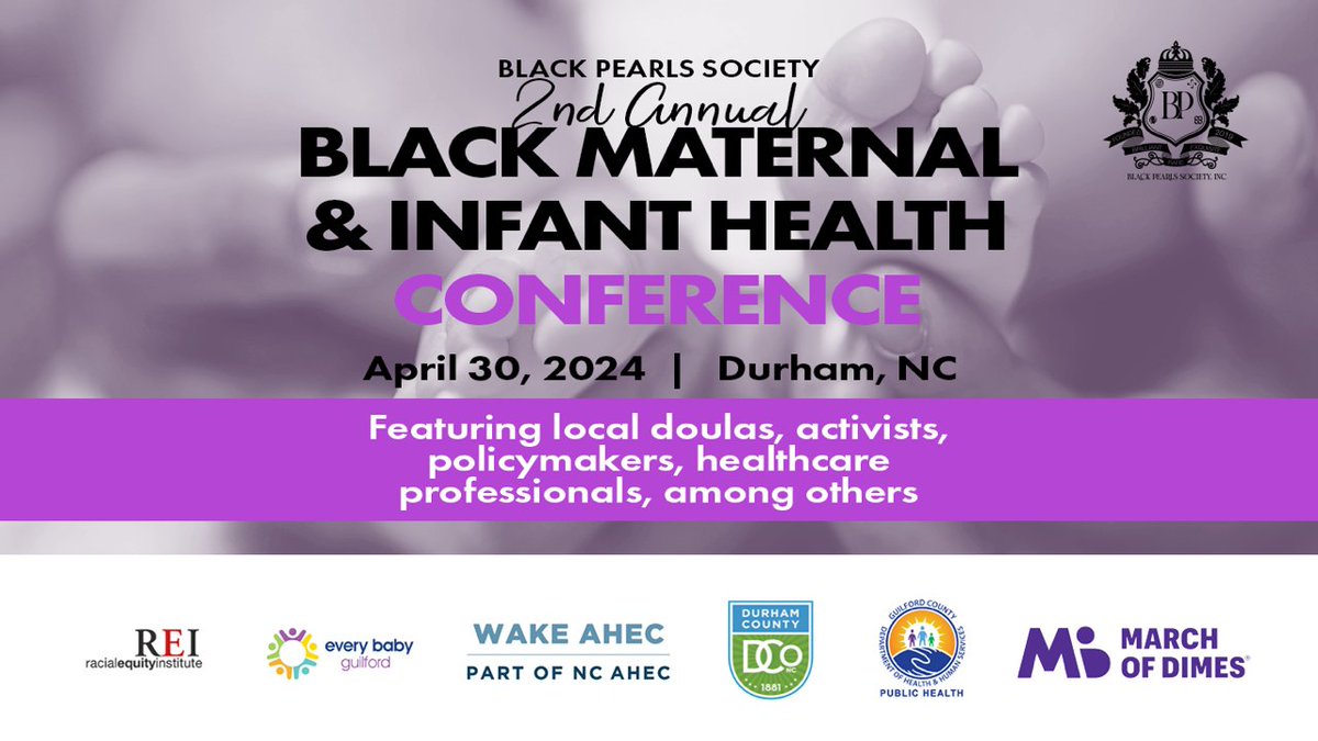Just one week from today! Don't miss the 2nd annual Black Maternal Health Conference, a free event to learn from experts about the health outcomes facing Black mothers and infants and strategies for reducing these health disparities. Register here: wakeahec.org/courses-and-ev…