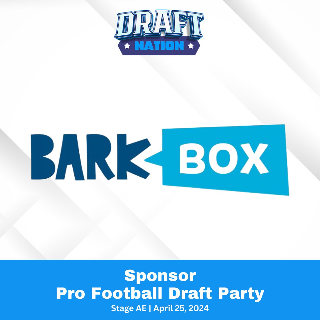 Just 2 days away from the Pro Football Party, we'd like to express our gratitude to one of our sponsors– BarkBox!

#Buy your tickets for April 25th. Link in bio.  #NFL #draftnation #pittsburgh #NFLdraft #AVInnovations #NFLDraft2024 @barkbox