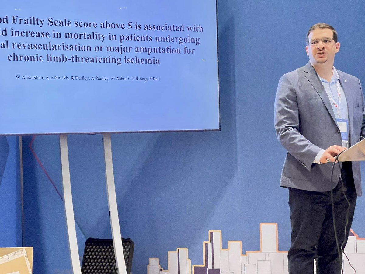 MAVRIC (@mavric_mft) on Twitter photo Great first day at #CX2024 with <a href="/walid_natsheh/">@Walid_Natsheh</a> presenting his interesting work on the link between frailty and mortality for patients undergoing vascular surgery! Great first day at #CX2024 with <a href="/walid_natsheh/">@Walid_Natsheh</a> presenting his interesting work on the link between frailty and mortality for patients undergoing vascular surgery!