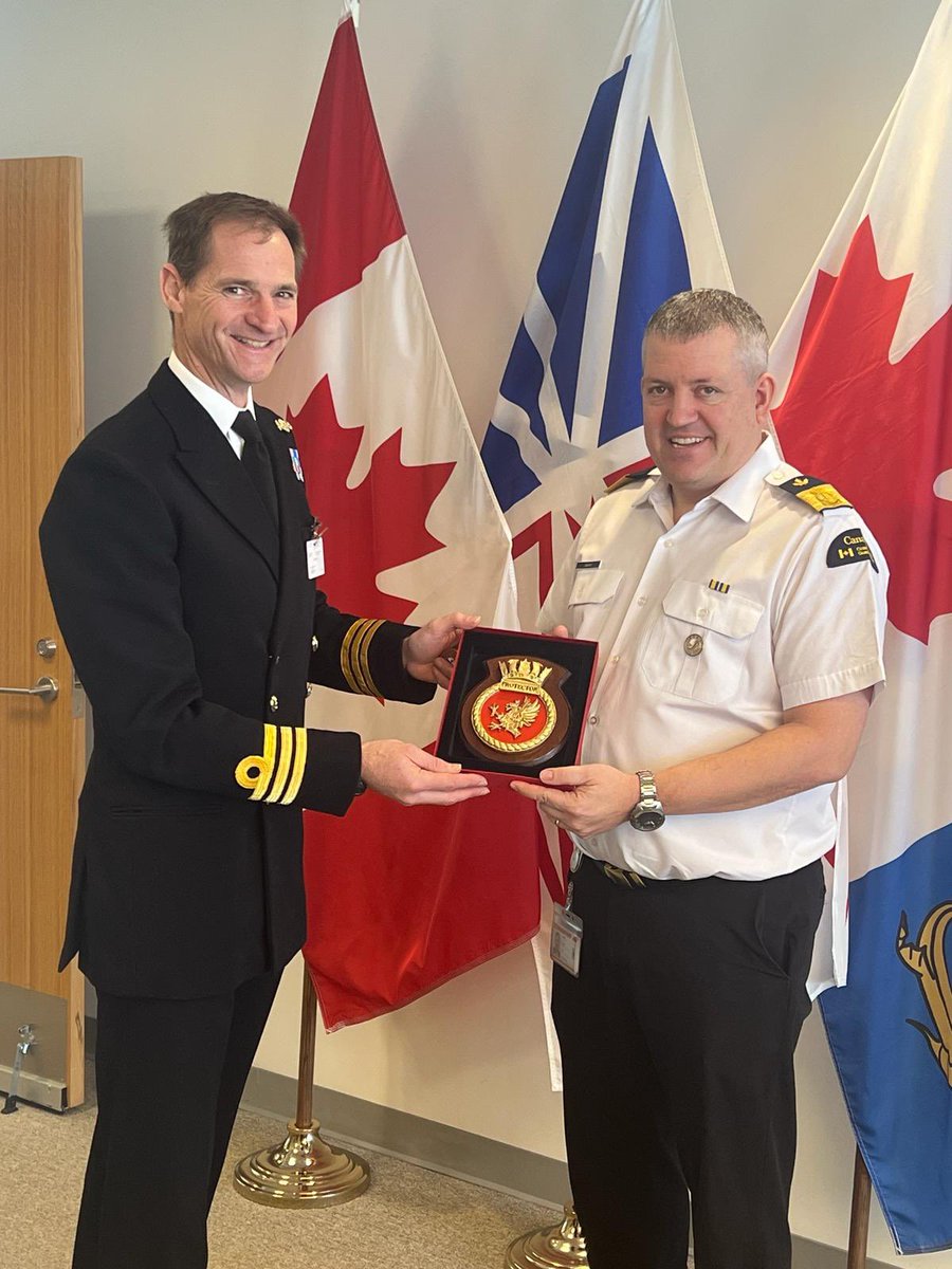 Thank you to Assistant Commissioner Ivany for welcoming HMS PROTECTOR to St. John’s, Newfoundland. We look forward to building on our continued relationship with the @CoastGuardCAN
