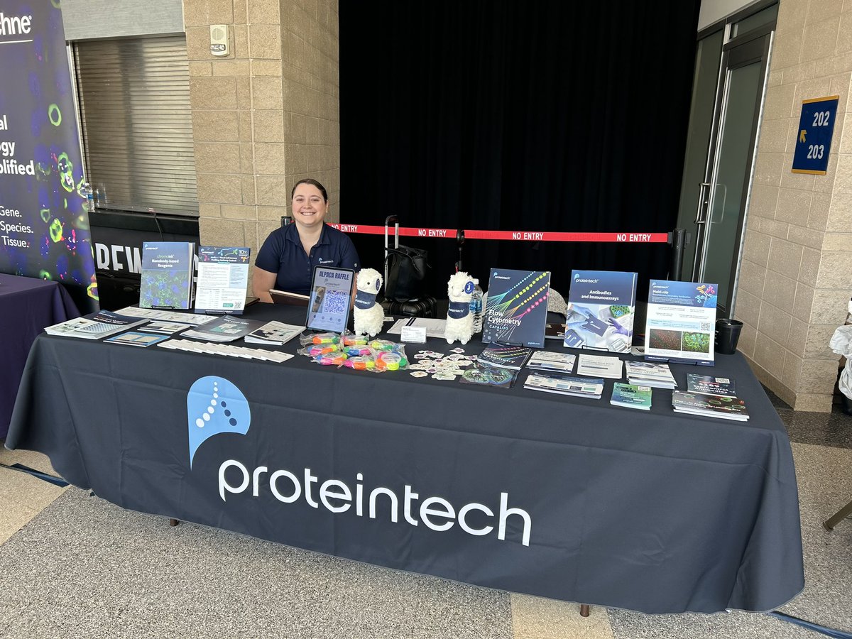 Brought Alice @Proteintech to my Alma mater @somgradpitt! Come on down to Oakland for the LSE vendor show from 11-1 at the Peterson Event Center!