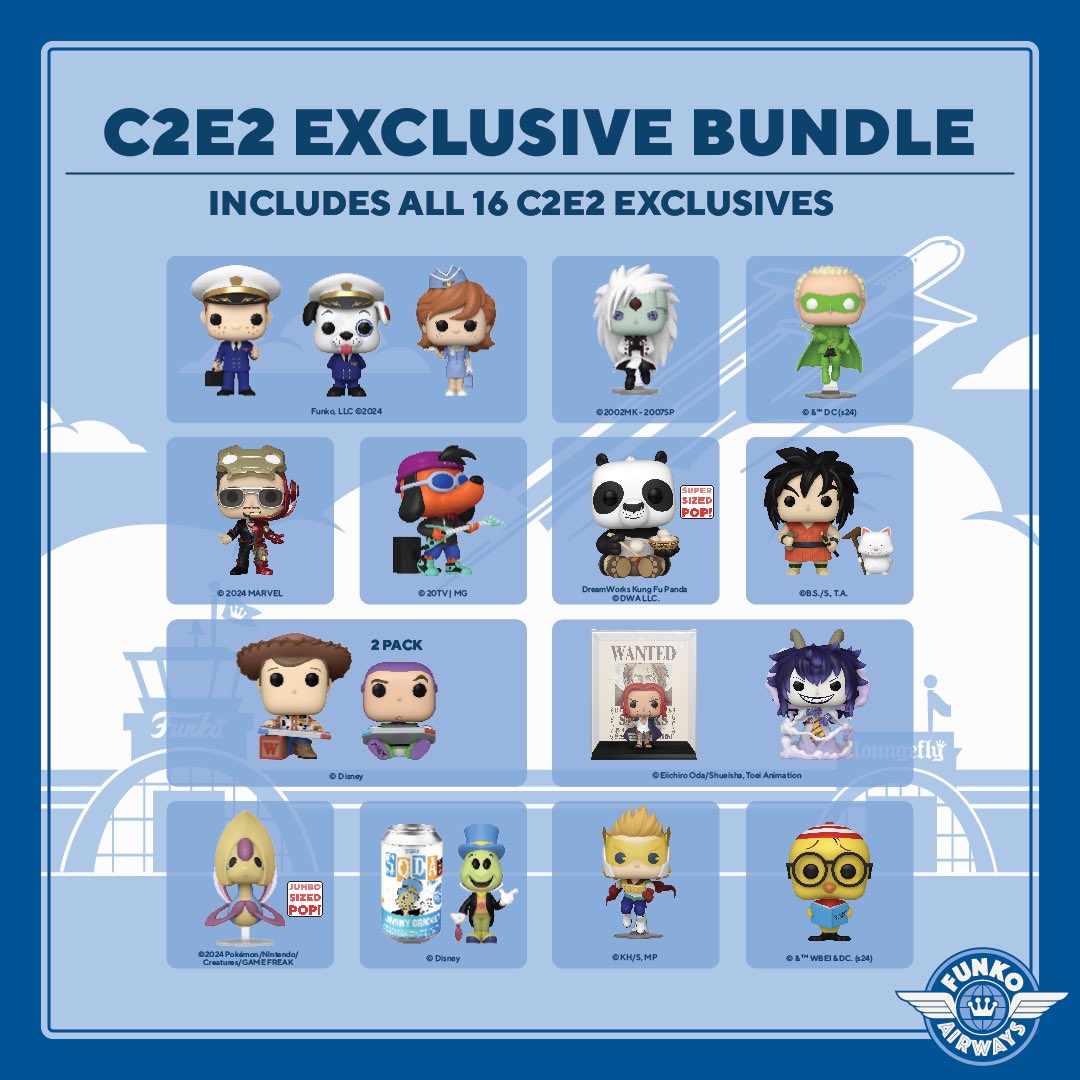Peek at the C2E2 bundle glam! Here’s everything that will be included ~ Early Linky ~ fnkpp.com/C2Bun #c2E2 #FPN #FunkoPOPNews #Funko #POP #POPVinyl #FunkoPOP #FunkoSoda