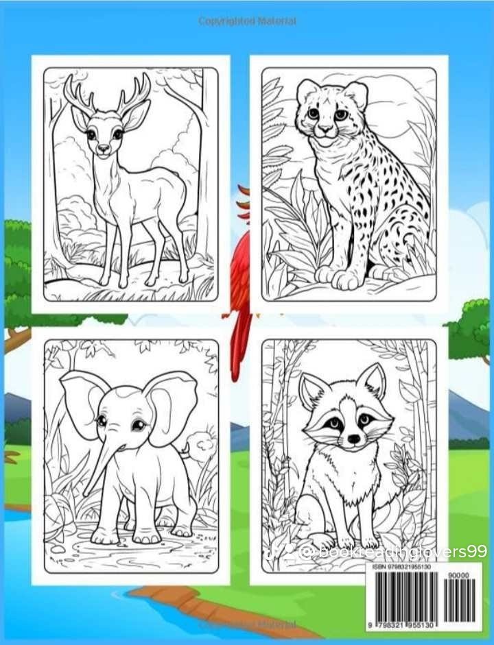 🦣📕🐇📕🦘📕🦢📕🦣📕🐅📕🐆📕🐸 🌟Explore the Jungle with 'Jungle Wonders' Coloring Book! WHAT'S INSIDE? a.co/d/b00CCVC #kidscoloring #coloring #kidsdrawing #coloringbook #coloringpages #coloringpage #kidsart #drawing #kidsartsandcrafts #kidspainting