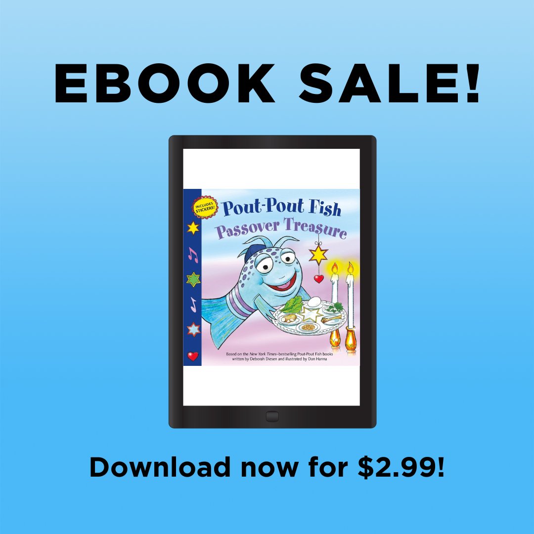 Toddlers will love swimming along with the pout-pout fish as he learns about Passover! 🐟🐟🐟 Get your ebook copy of @DeborahDiesen and Dan Hanna's POUT-POUT FISH: PASSOVER TREASURE while it’s on sale for just $2.99 at: bit.ly/3TlqmhJ