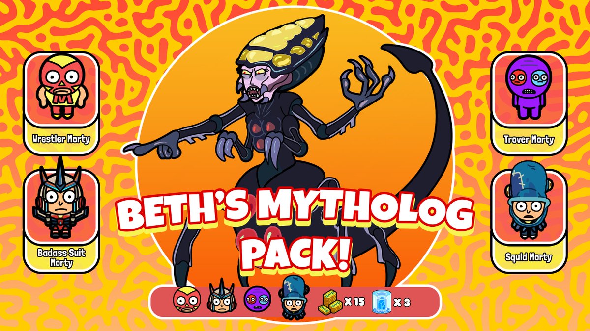 Beth's Mytholog returns to Mortyland this weekend! Pick up this pack and take her down 💥